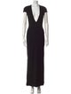 Solace London Plunge Neckline Long Dress