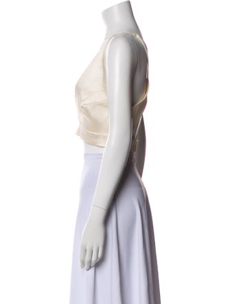 Solace London V-Neck Sleeveless Crop Top