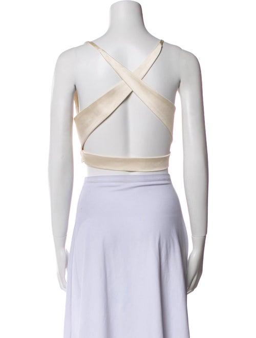 Solace London V-Neck Sleeveless Crop Top