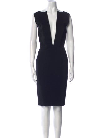 Solace London V-Neck Knee-Length Dress