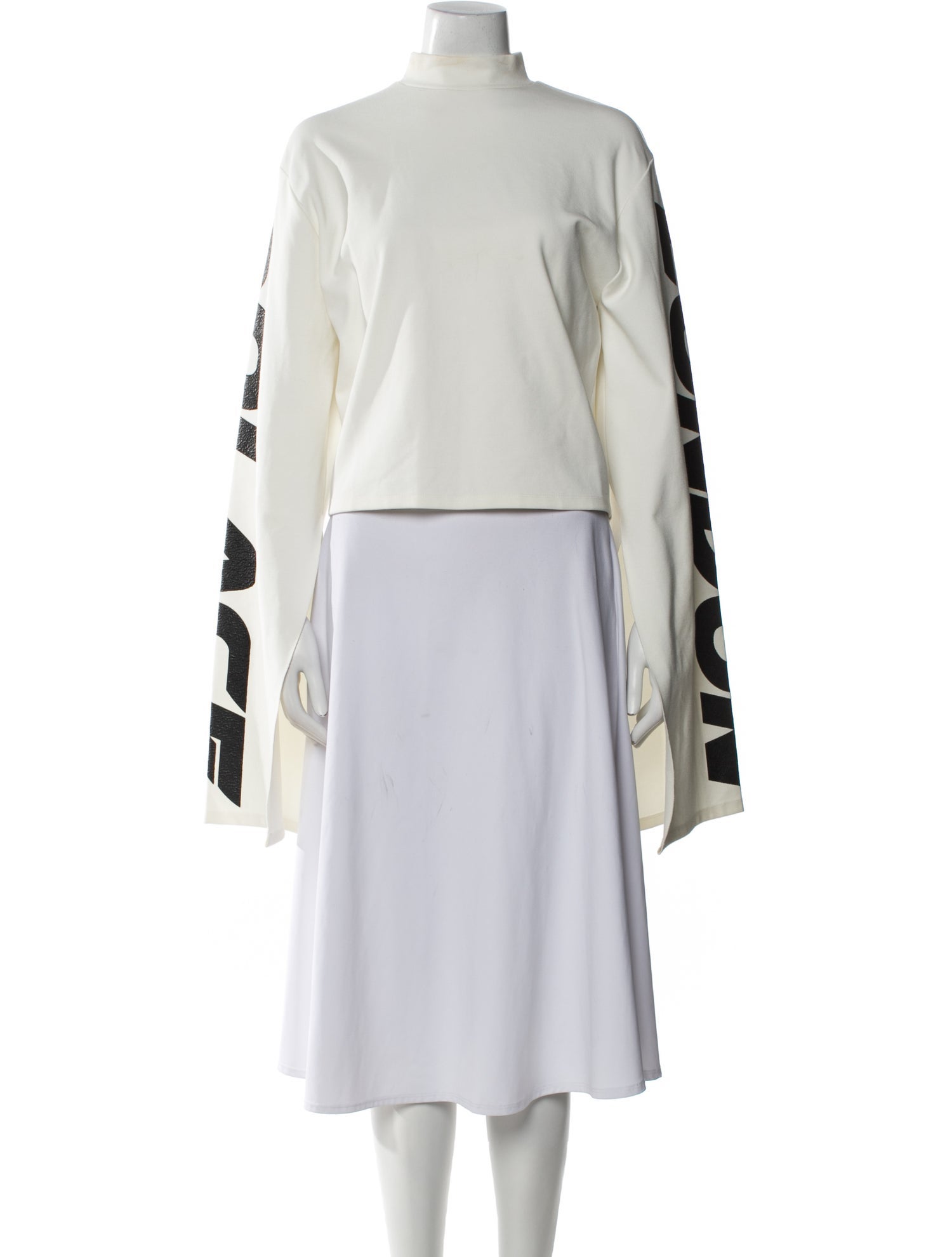 Solace London Mock Neck Long Sleeve Crop Top