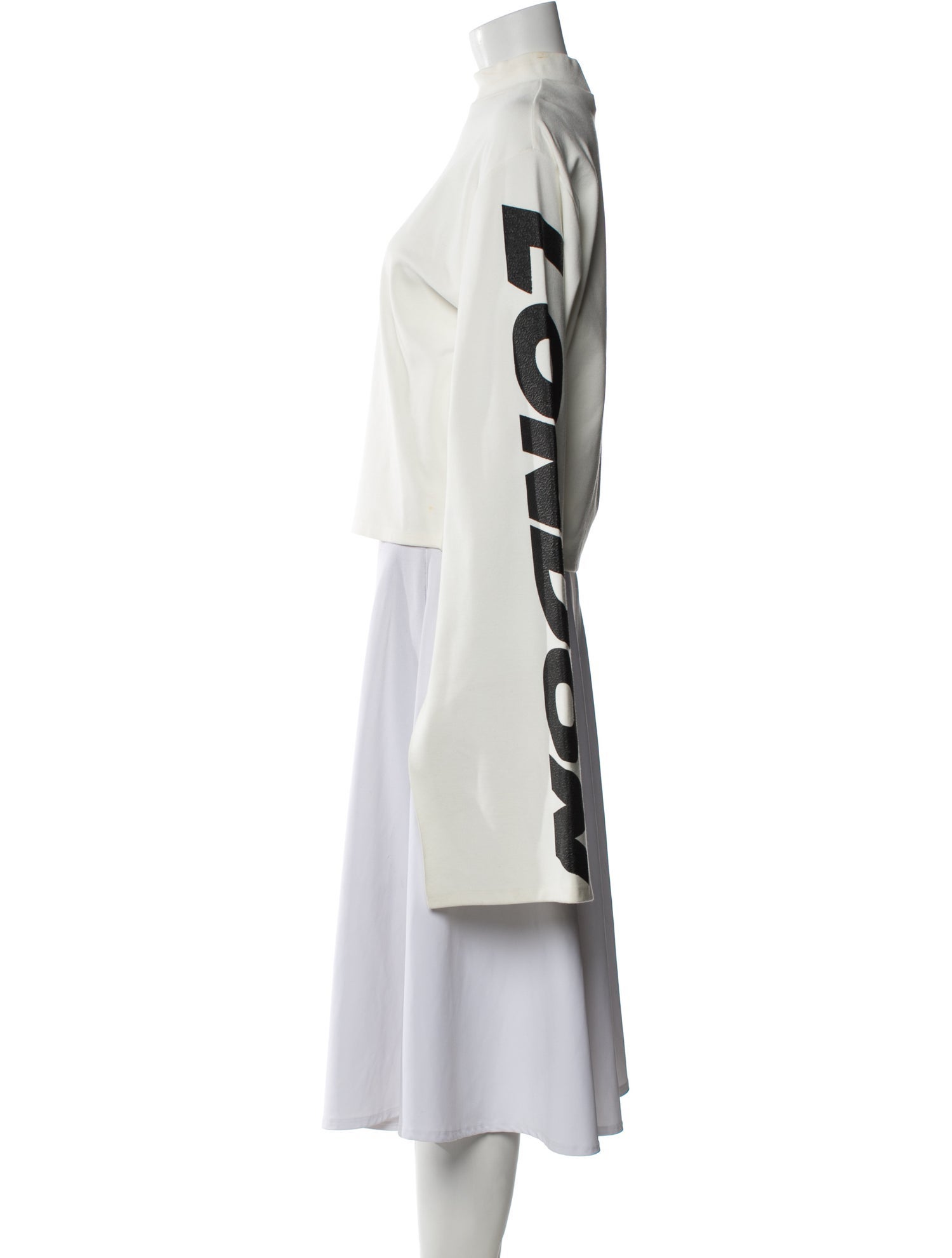 Solace London Mock Neck Long Sleeve Crop Top