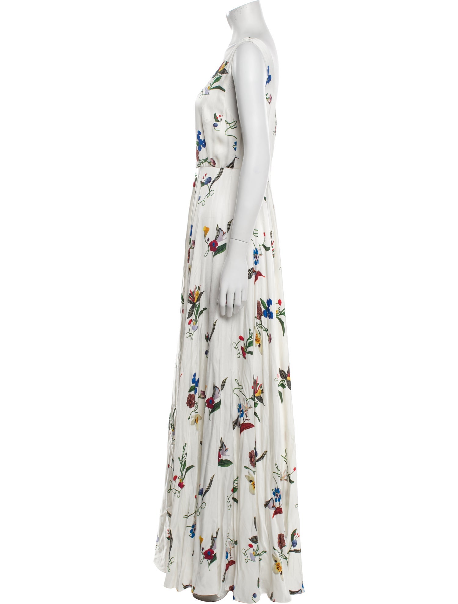 Solace London Floral Print Long Dress