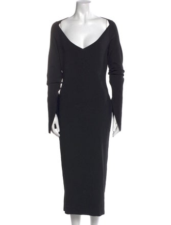 Solace London V-Neck Midi Length Dress