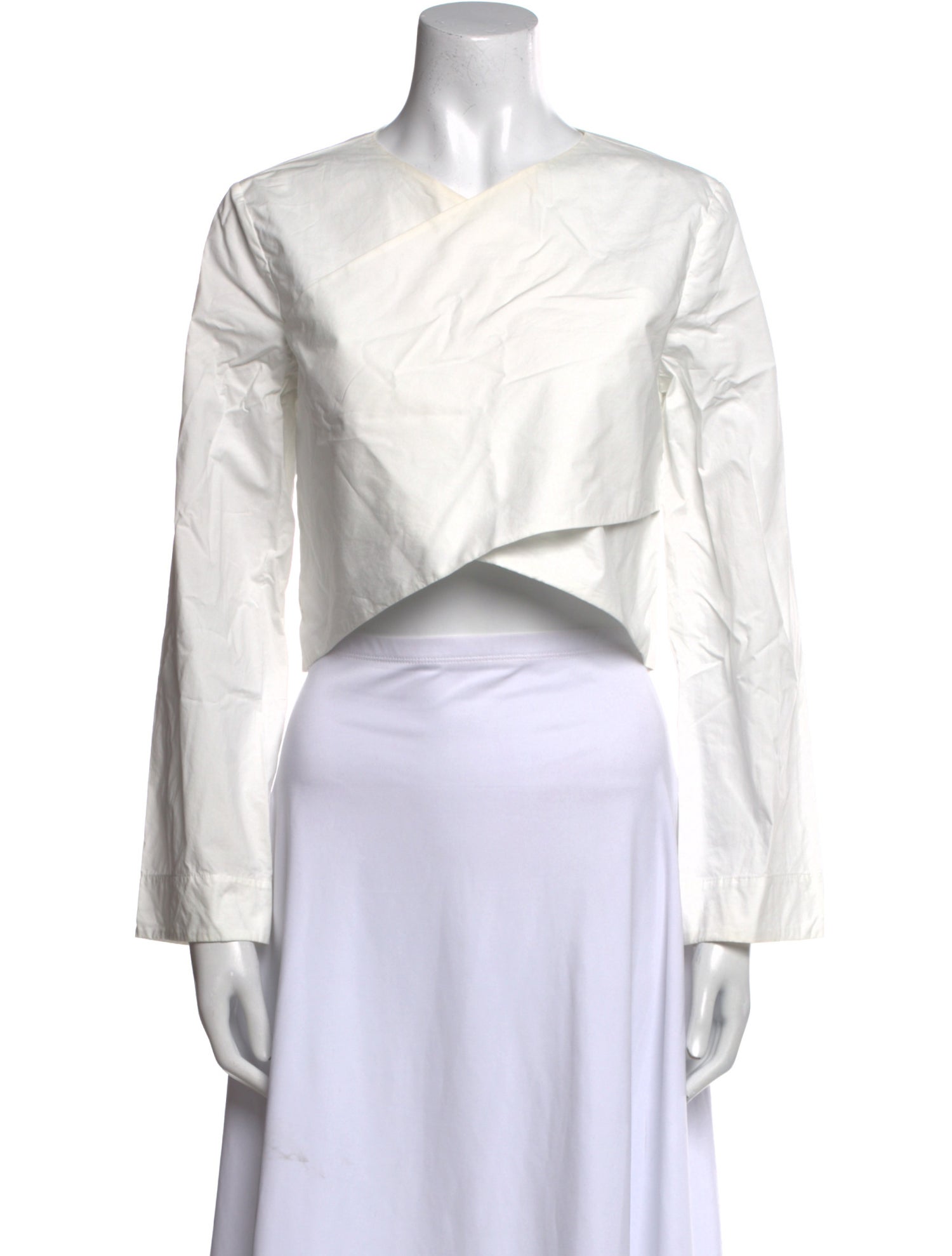 Solace London V-Neck Long Sleeve Crop Top