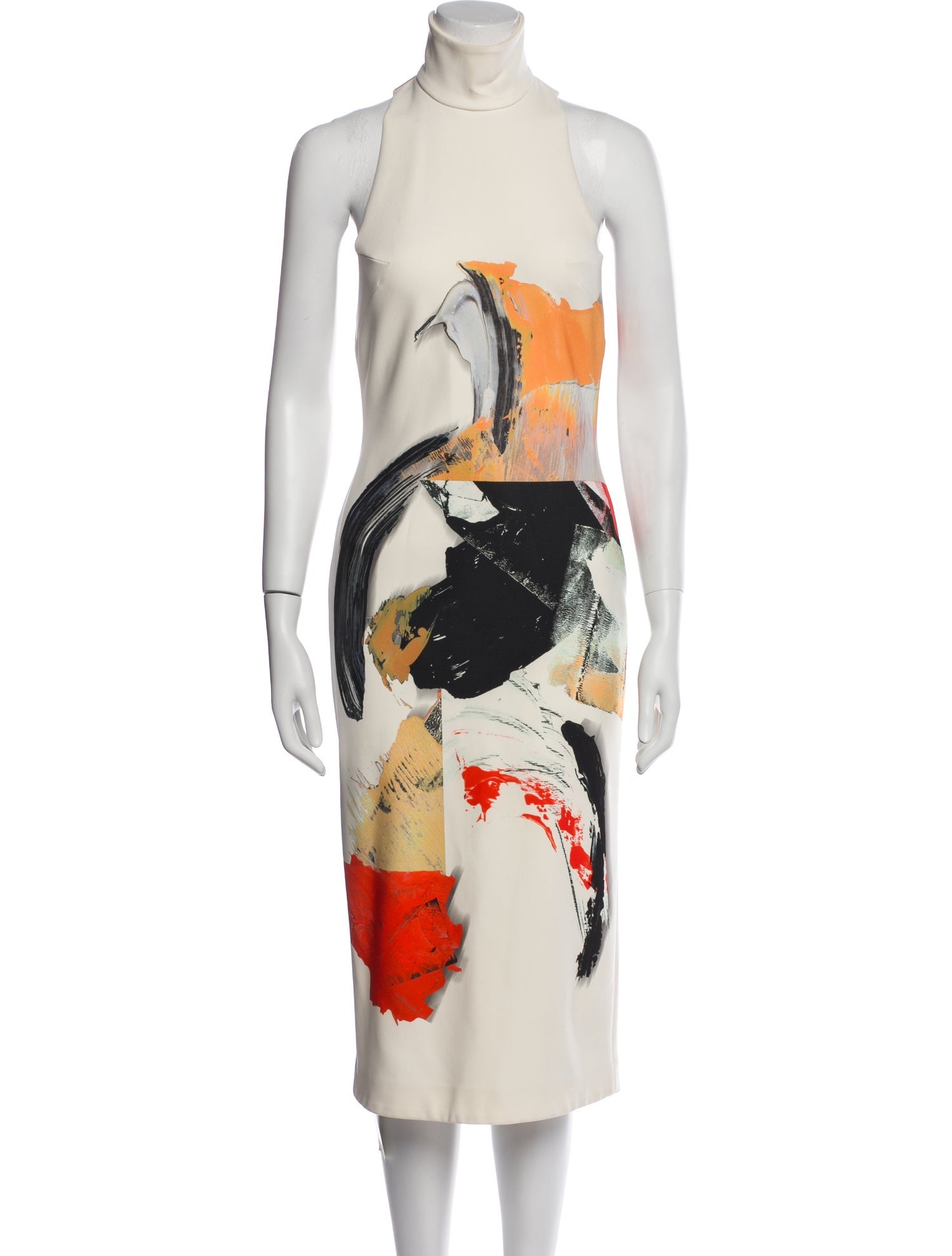 Solace London Graphic Print Long Dress