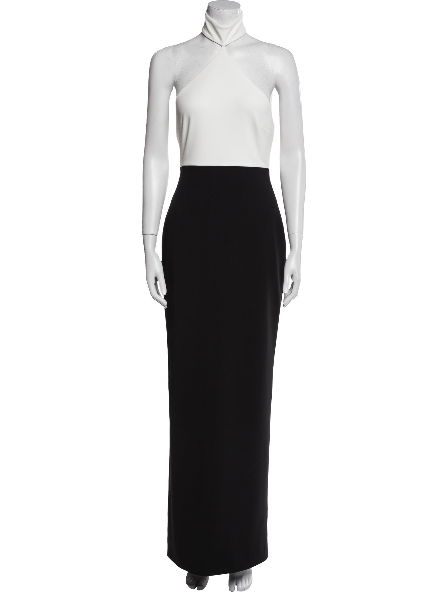 Solace London Colorblock Pattern Long Dress