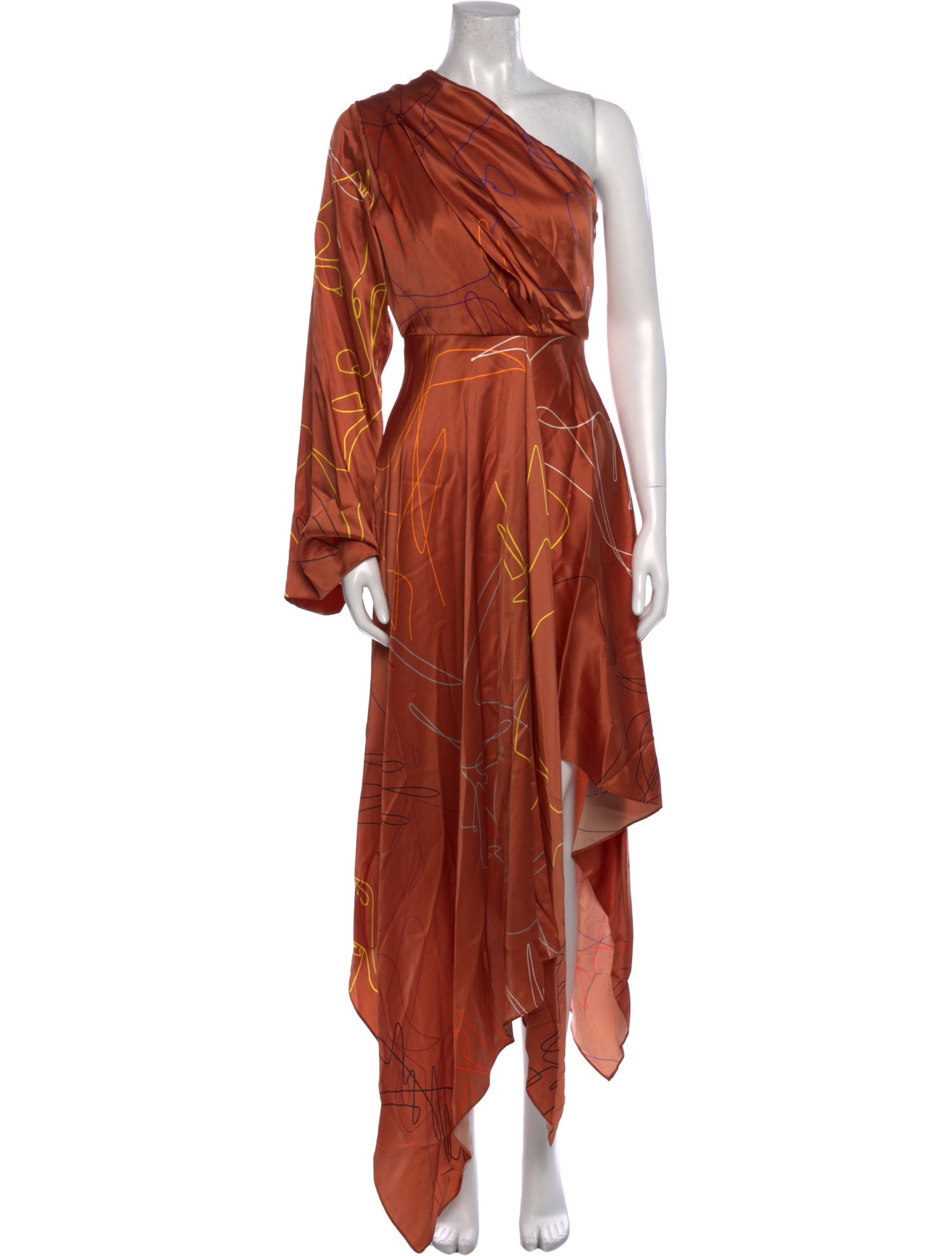 Solace London Silk Long Dress