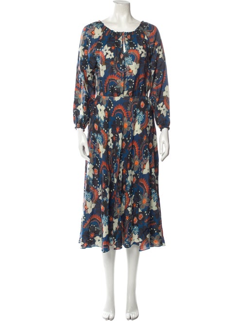 Soler Floral Print Midi Length Dress