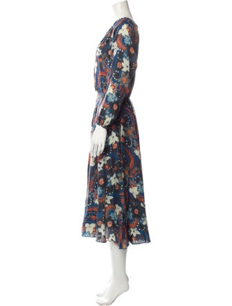 Soler Floral Print Midi Length Dress