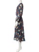 Soler Floral Print Midi Length Dress