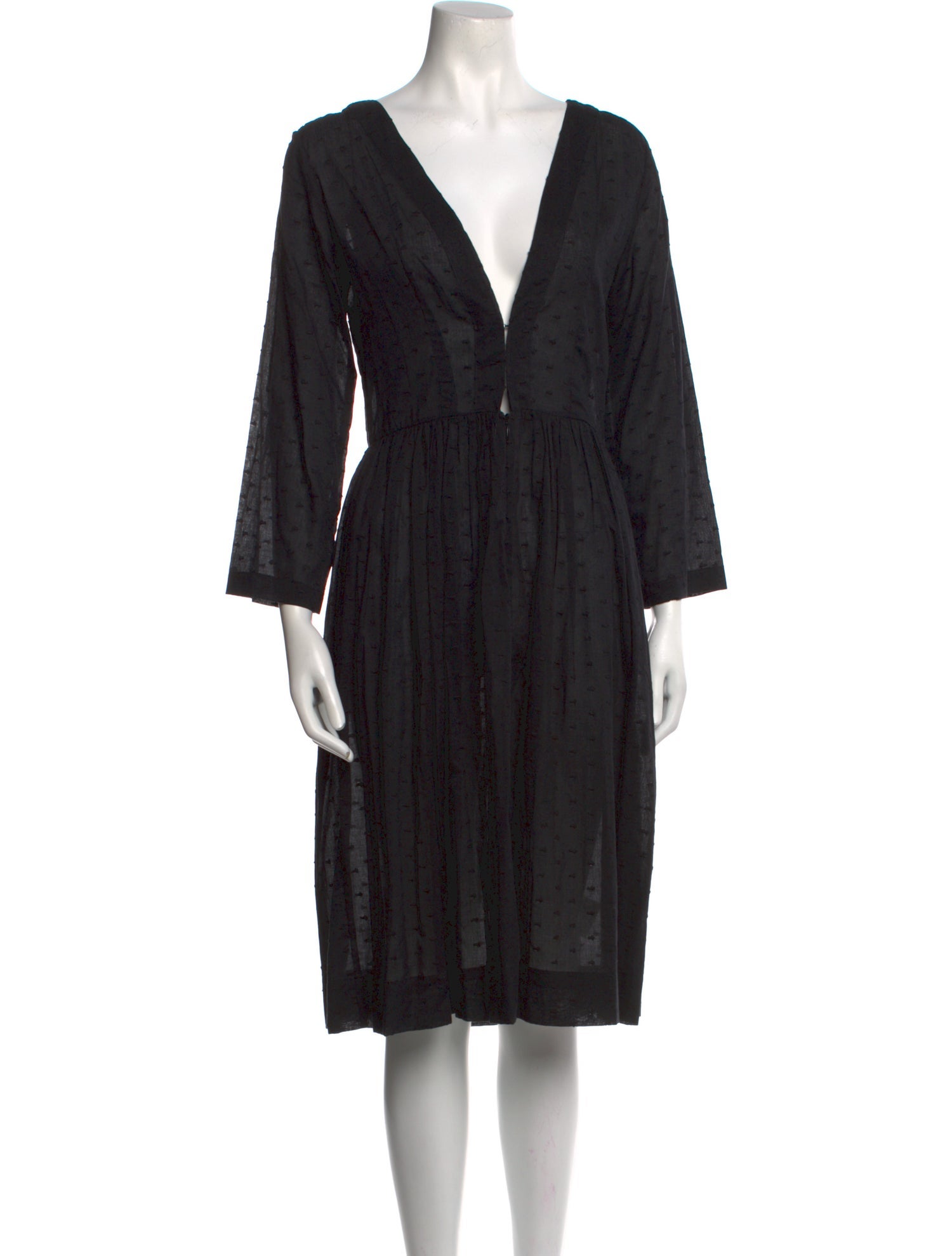 Soler V-Neck Midi Length Dress