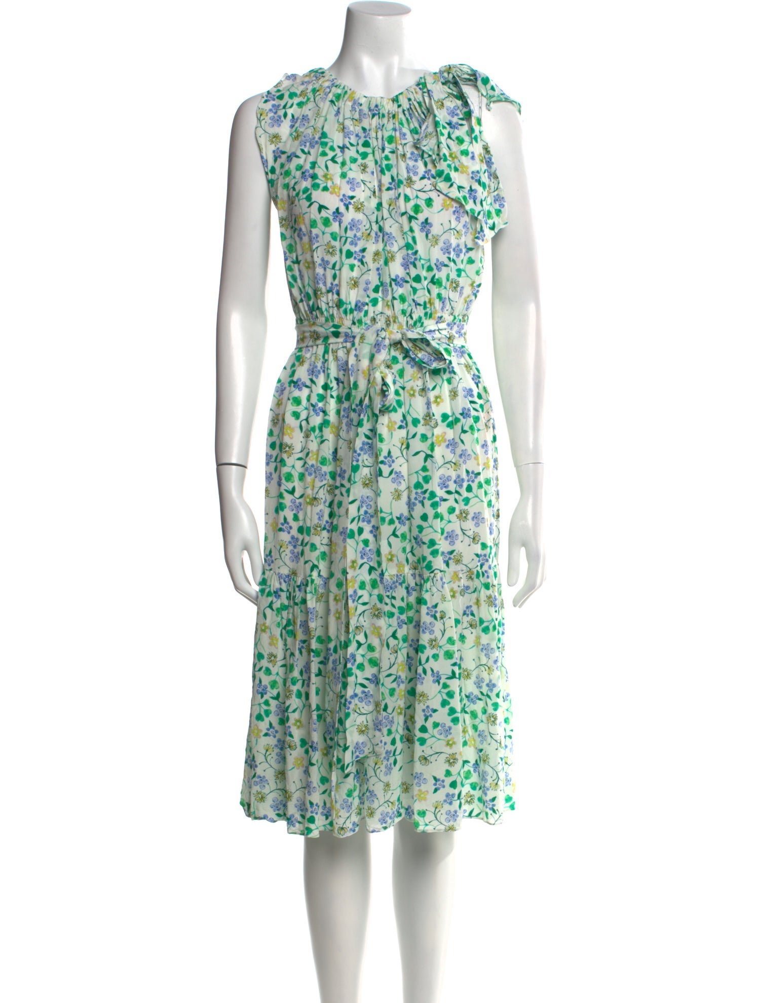 Soler Floral Print Midi Length Dress