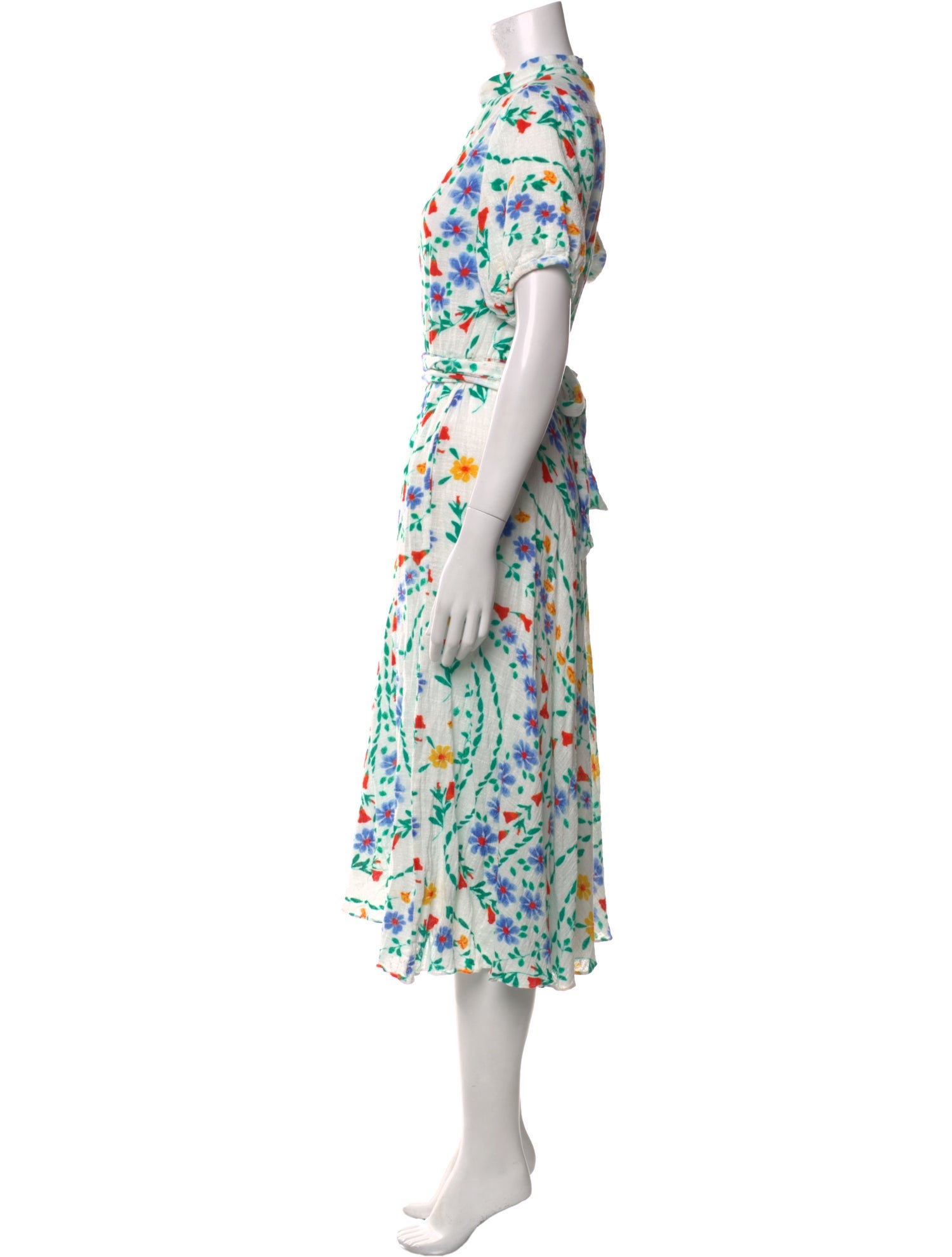 Soler Floral Print Midi Length Dress