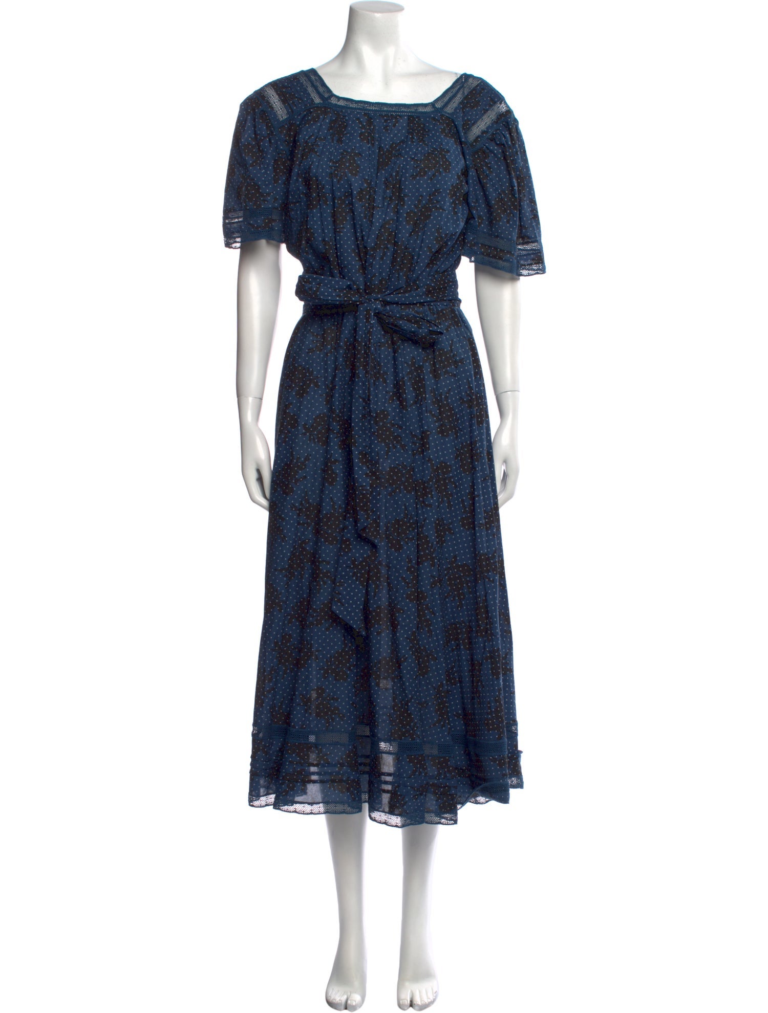 Soler Polka Dot Print Long Dress