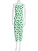 Soler Floral Print Square Neckline Jumpsuit