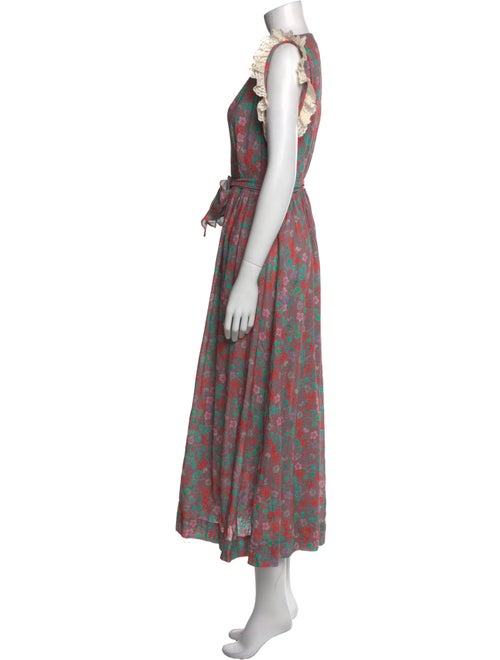 Soler Floral Print Midi Length Dress