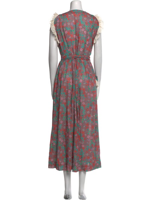 Soler Floral Print Midi Length Dress