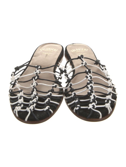 Soloviere Suede Colorblock Pattern Slides