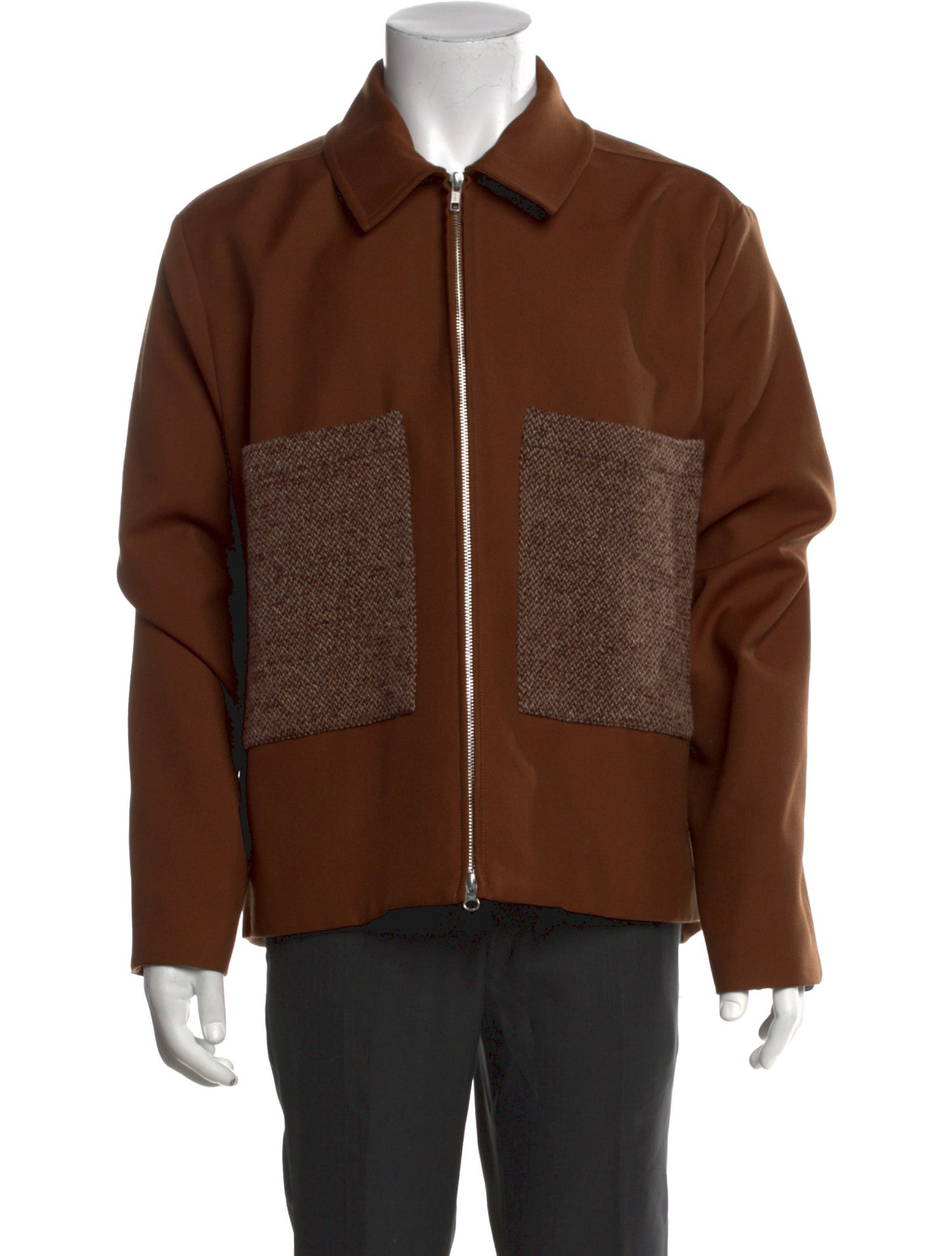 Song For The Mute Colorblock Pattern Turtleneck Cardigan