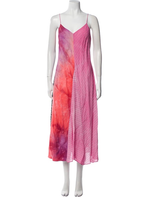 Song For The Mute Tie-Dye Print Long Dress