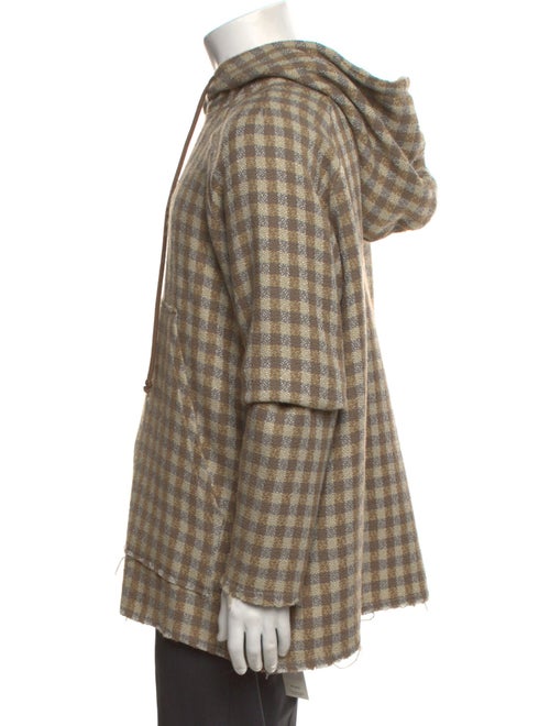 Song For The Mute Plaid Print Crew Neck Hoodie