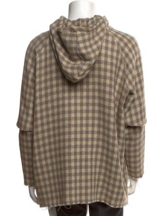 Song For The Mute Plaid Print Crew Neck Hoodie