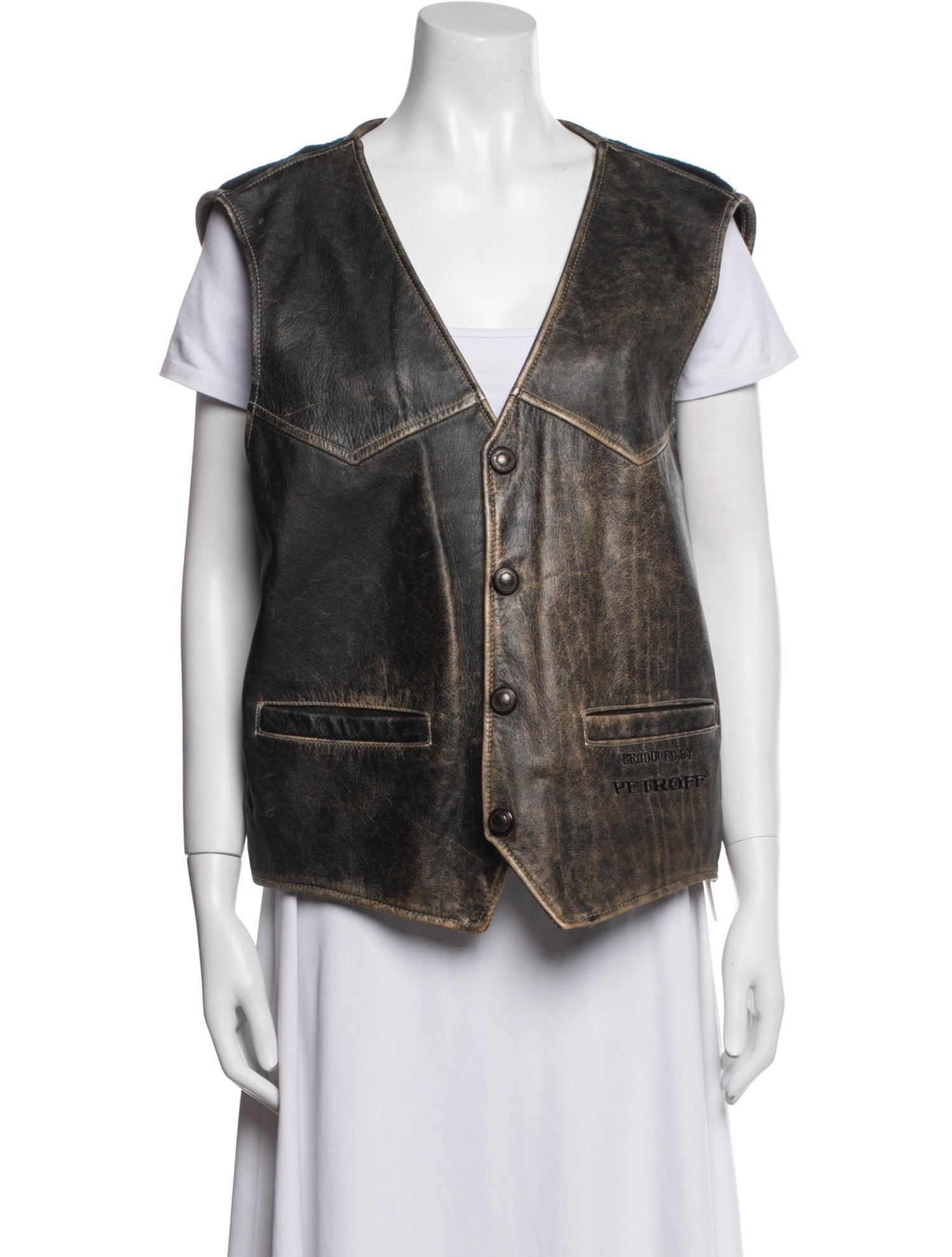 Sonia Petroff Leather Vest