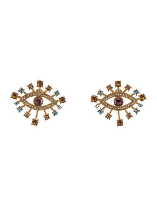 Sonia Petroff Crystal Eye Stud Earrings