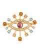 Sonia Petroff Crystal Eye Pin Brooch