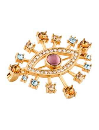 Sonia Petroff Crystal Eye Pin Brooch
