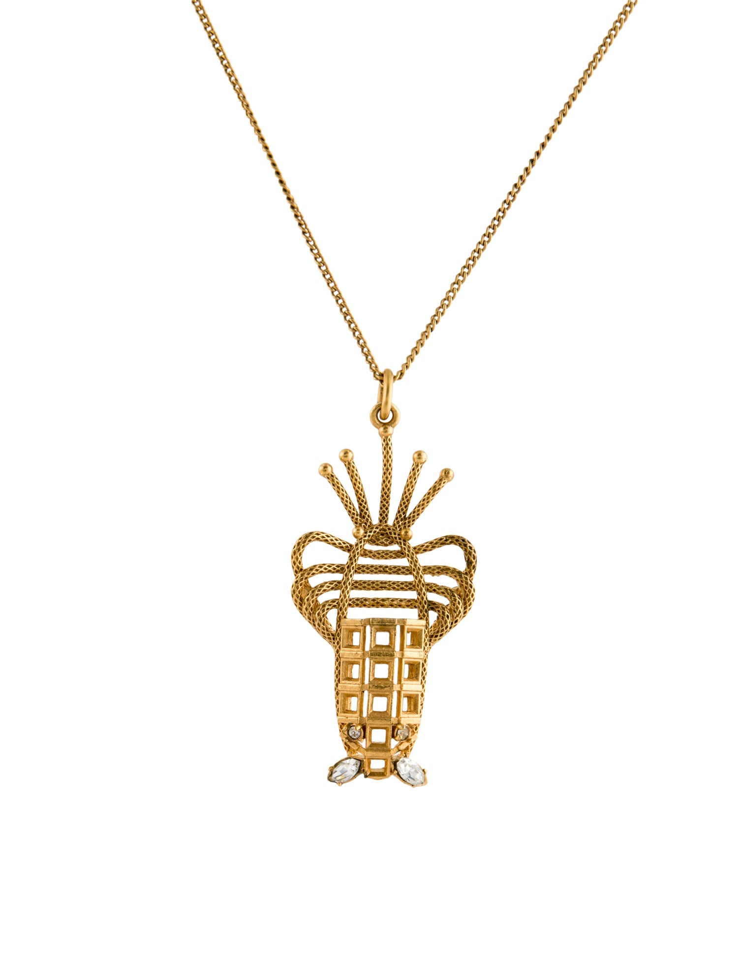Sonia Petroff Crystal Lobster Necklace