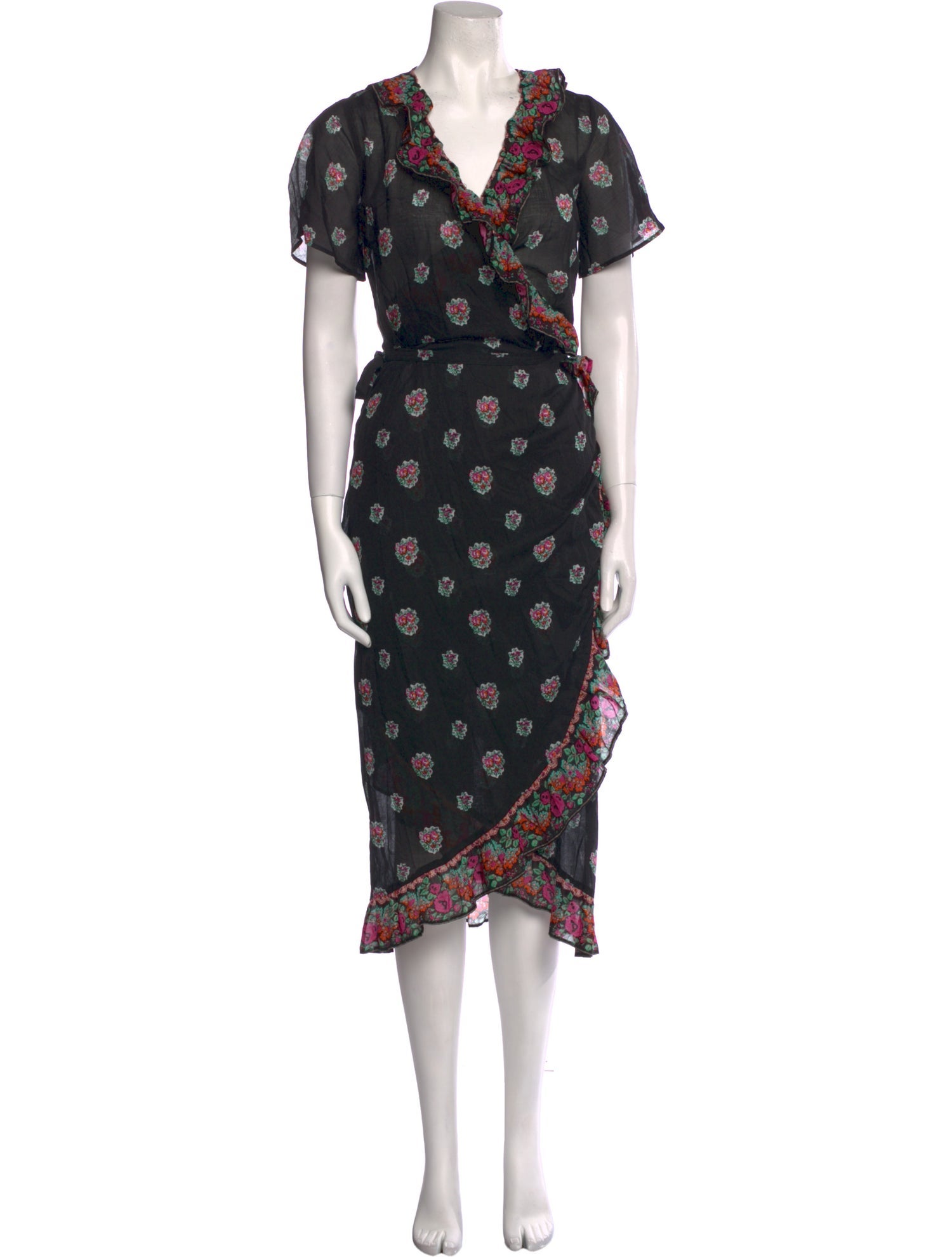 Souleiado Floral Print Midi Length Dress