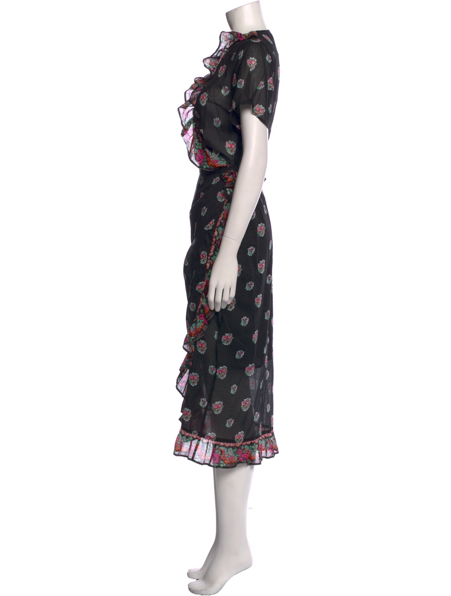 Souleiado Floral Print Midi Length Dress