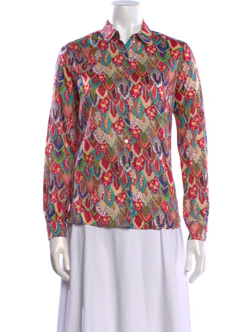 Souleiado Printed Long Sleeve Button-Up Top