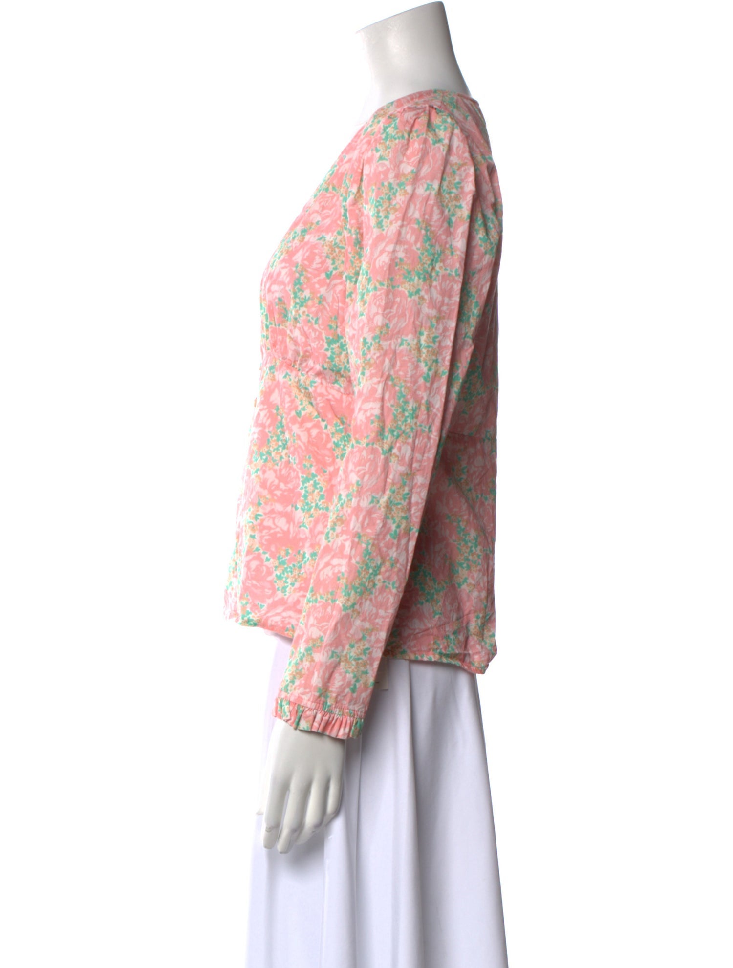 Souleiado Floral Print V-Neck Blouse