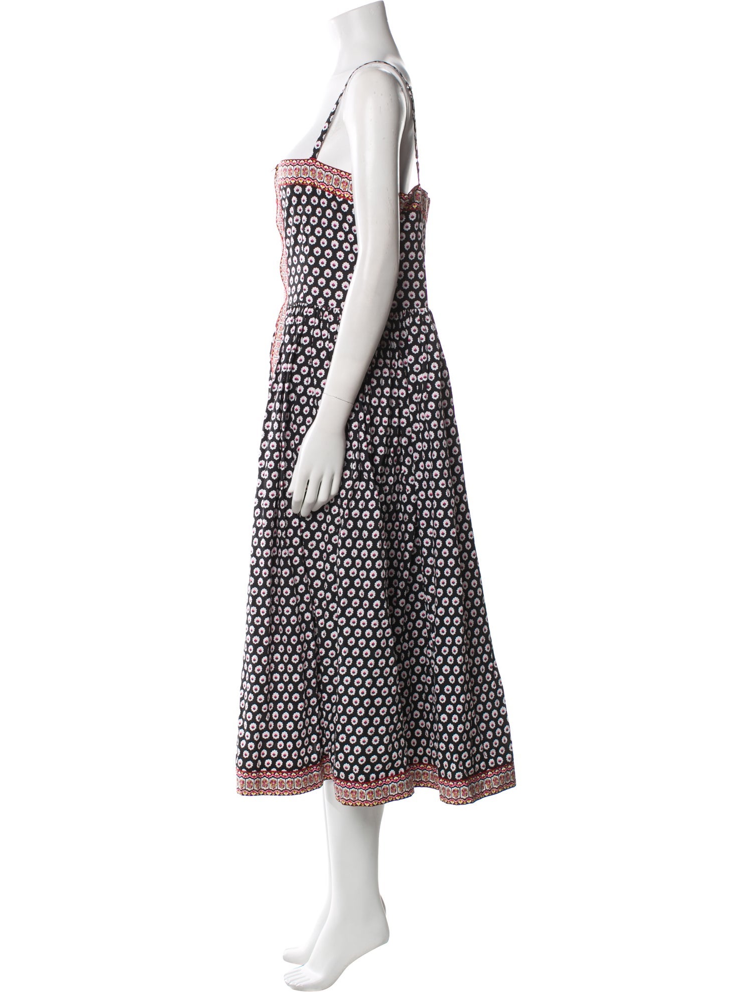 Souleiado Polka Dot Print Midi Length Dress