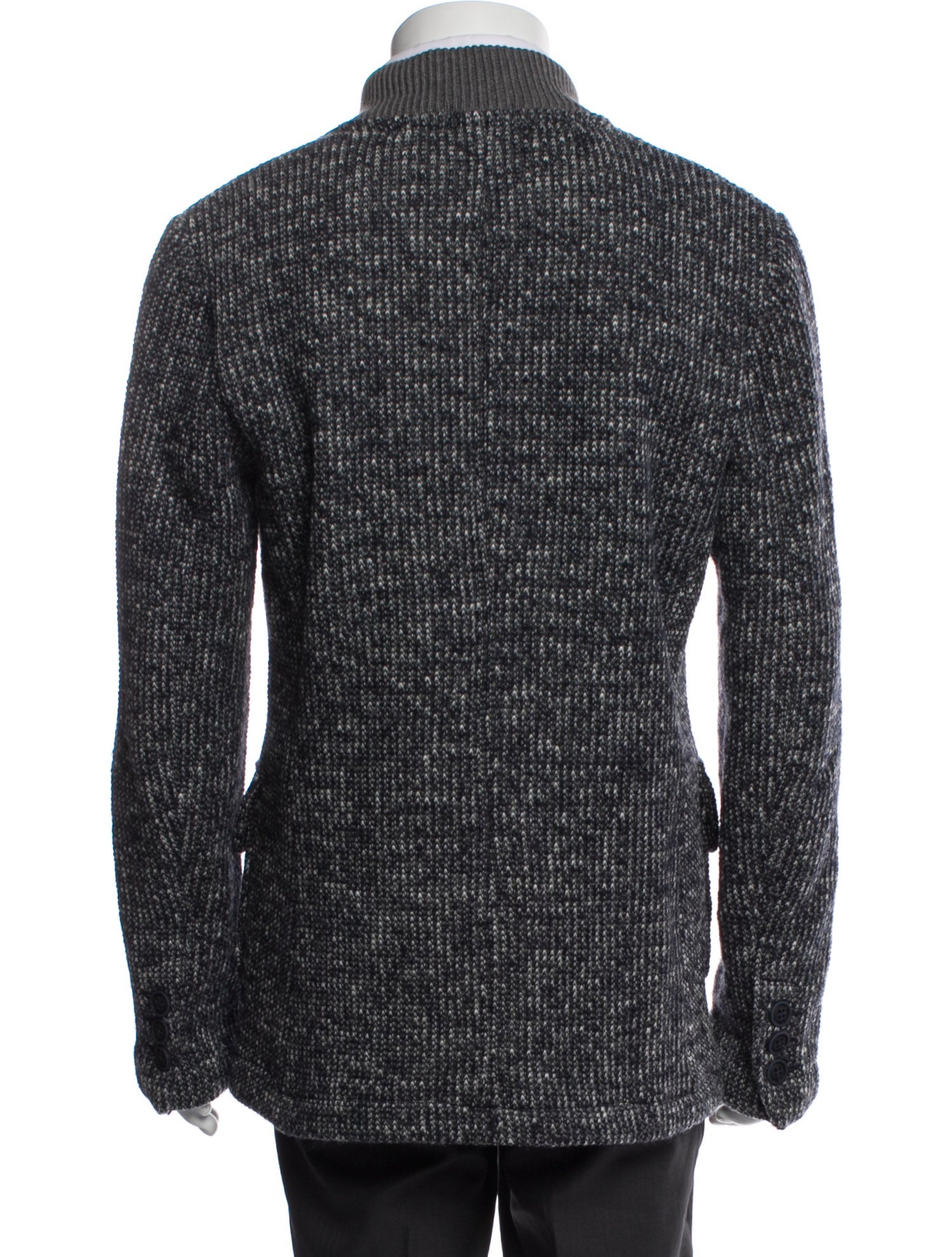 Wool Tweed Pattern Coat