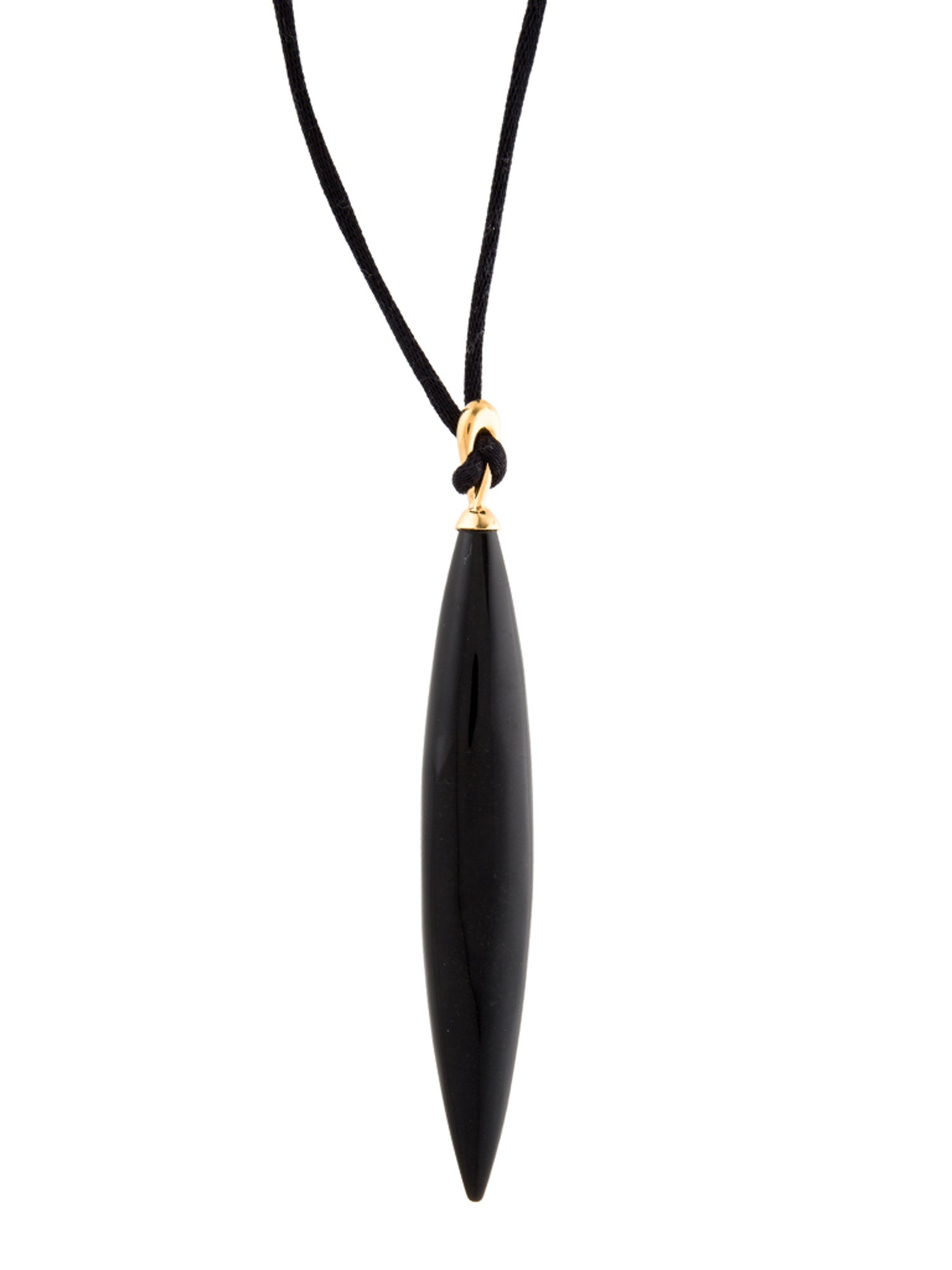 Sophie Buhai Onyx Cord Crevice Pendant Necklace