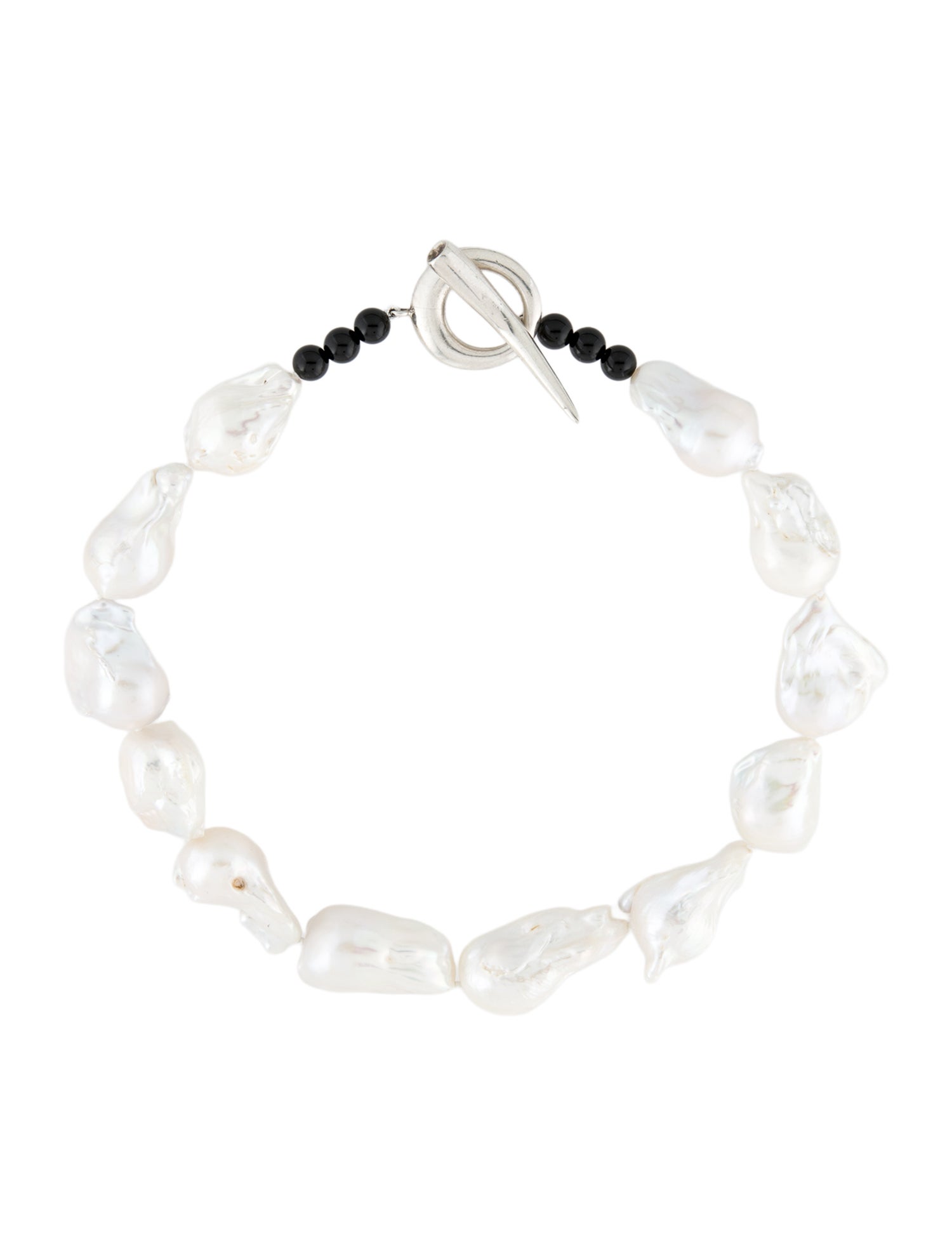 Sophie Buhai Pearl & Onyx Beaded Choker Necklace