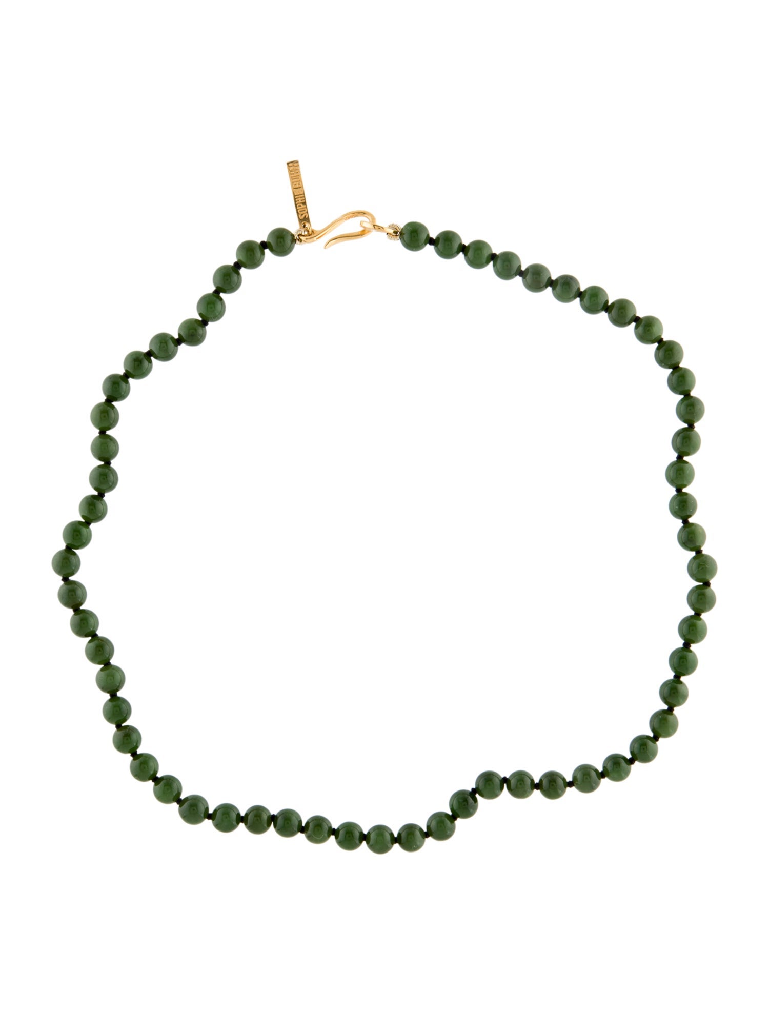 Sophie Buhai Nephrite Beaded Collar Necklace