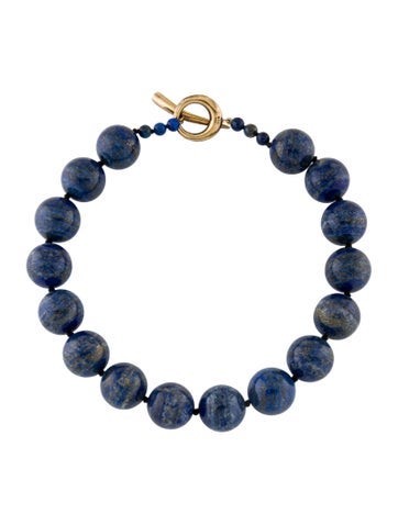 Pre-owned Sophie Buhai Lapis Lazuli Boule Collar Bead Necklace, 16.5" In Multi