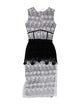 Sophia Kah Lace Pattern Mini Dress