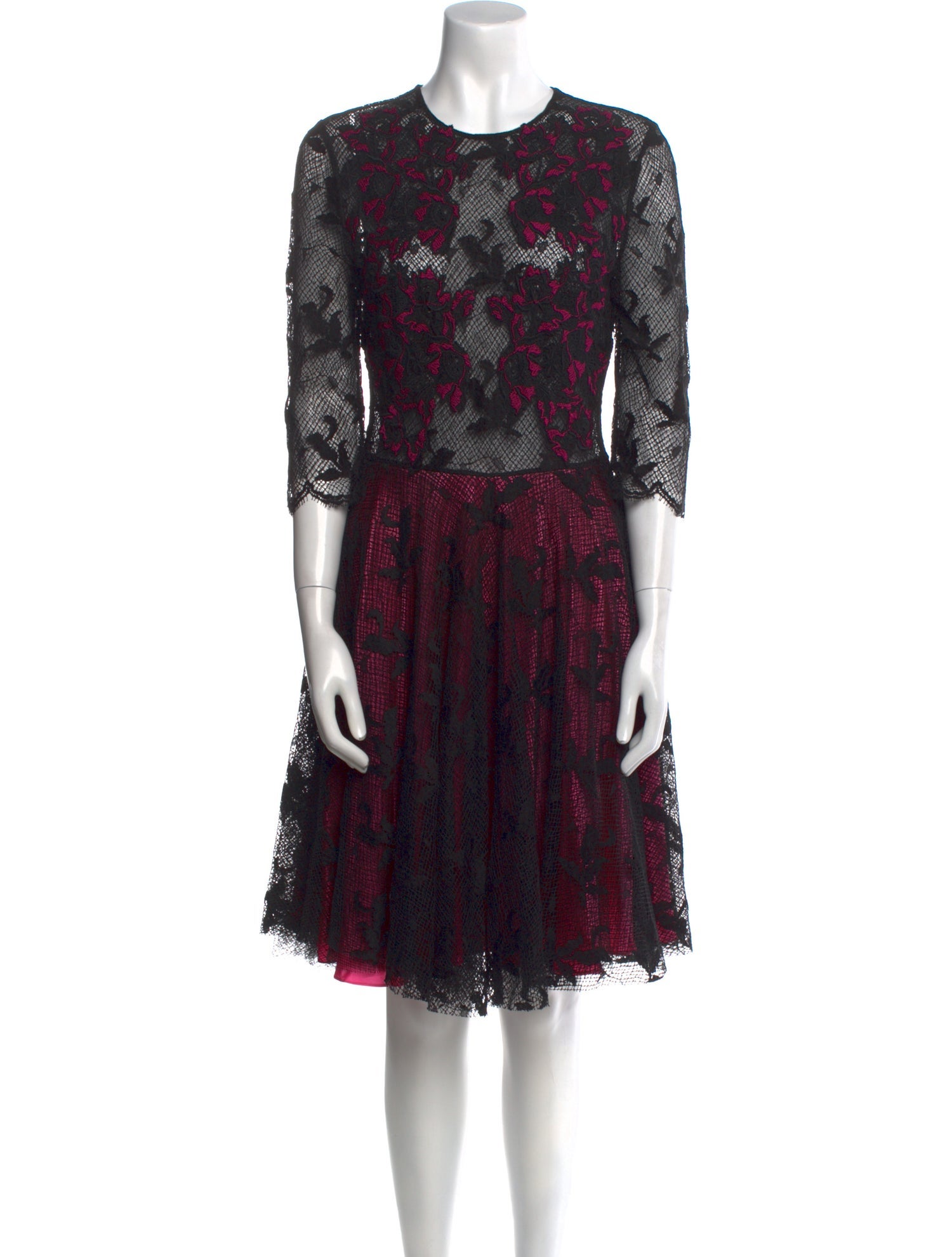 Sophia Kah Lace Knee-Length Dress
