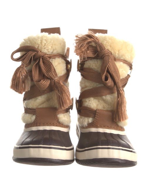 SOREL x Chloé Suede Striped Lace-Up Boots