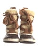 SOREL x Chloé Suede Striped Lace-Up Boots