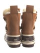 SOREL x Chloé Suede Striped Lace-Up Boots
