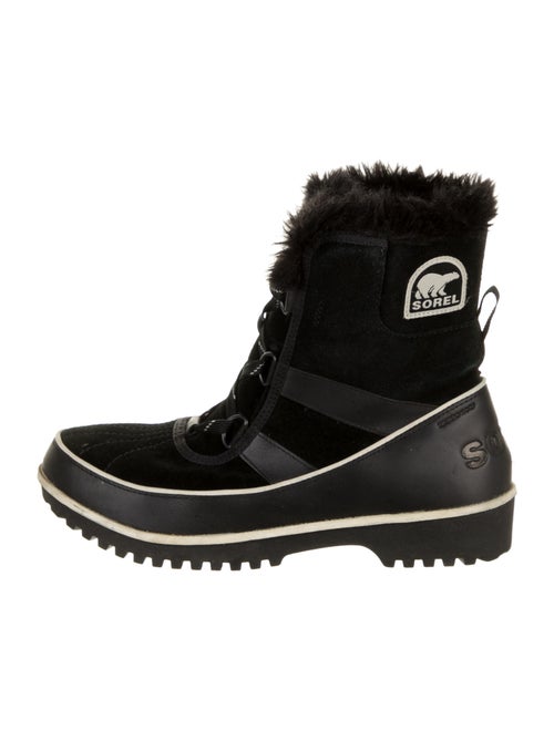 Sorel Suede Snow Boots Black