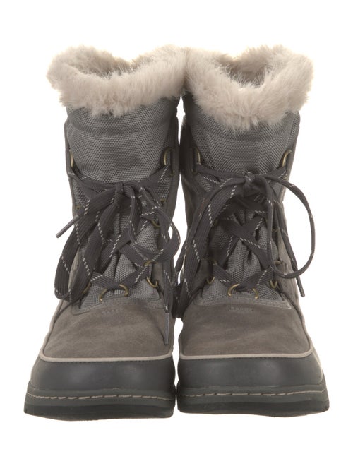 Sorel Suede Fur Trim Lace-Up Boots