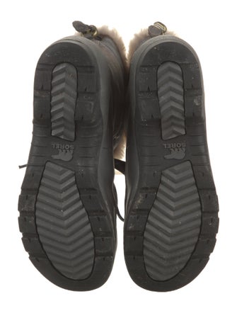 Sorel Suede Fur Trim Lace-Up Boots
